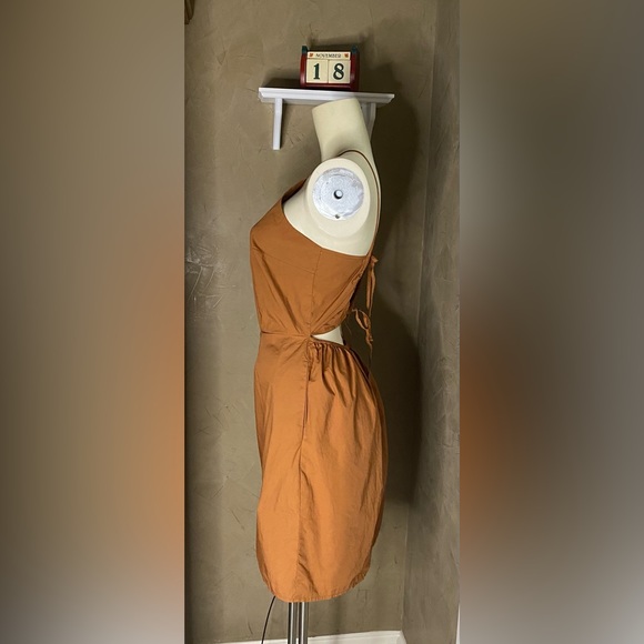 Women’s Brown Mini Sundress Halter Neckline women’s size S - Picture 7 of 12